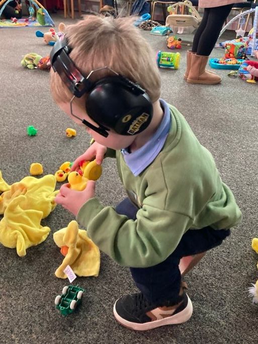 Child enjoying song time session